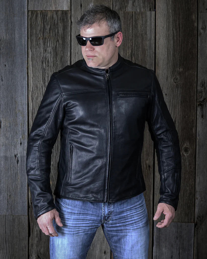 MEN'S MADSEN LEATHER JACKET (Black) | Helgrade