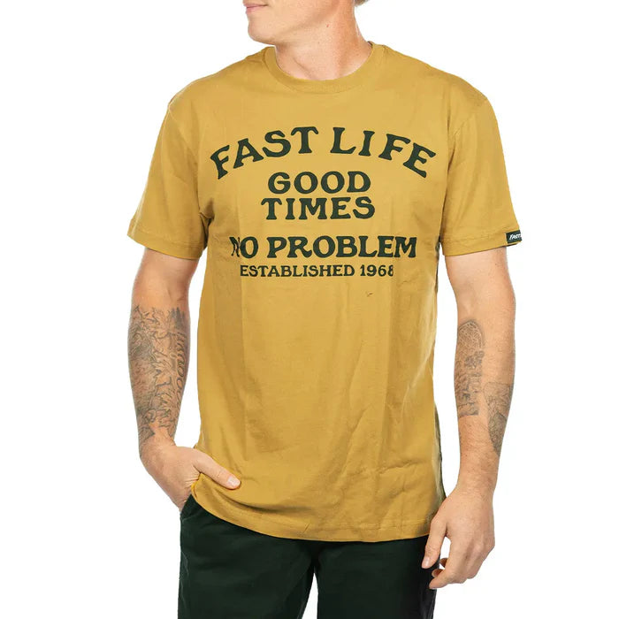 NO PROBLEM SS TEE (SPRUCE YELLOW) | FASTHOUSE