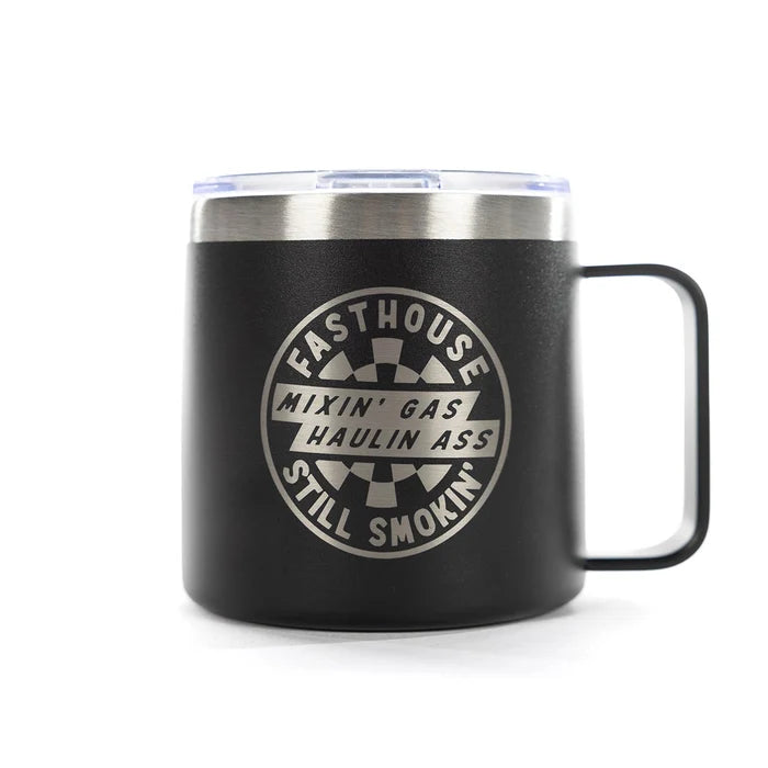 OIL BURNER INSULATED TRAVEL MUG (BLACK) | FASTHOUSE