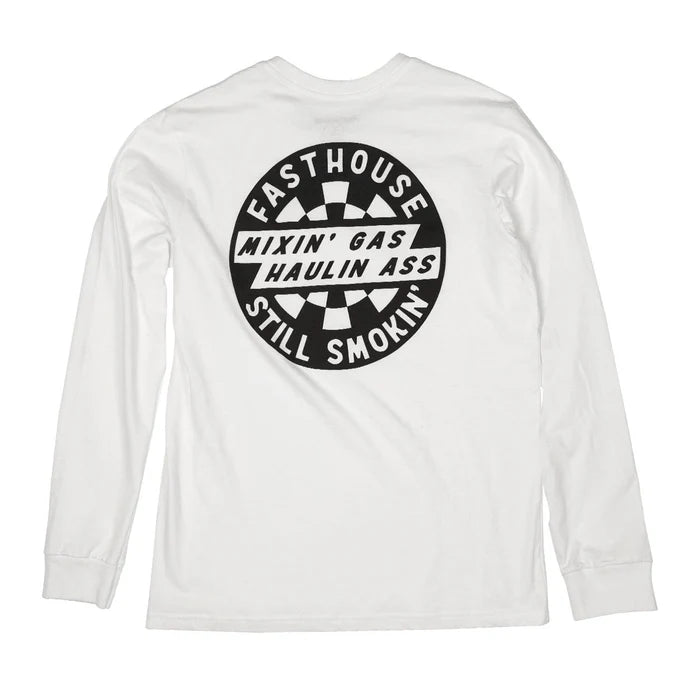 MEN'S OIL BURNER LS TEE (WHITE) | FASTHOUSE