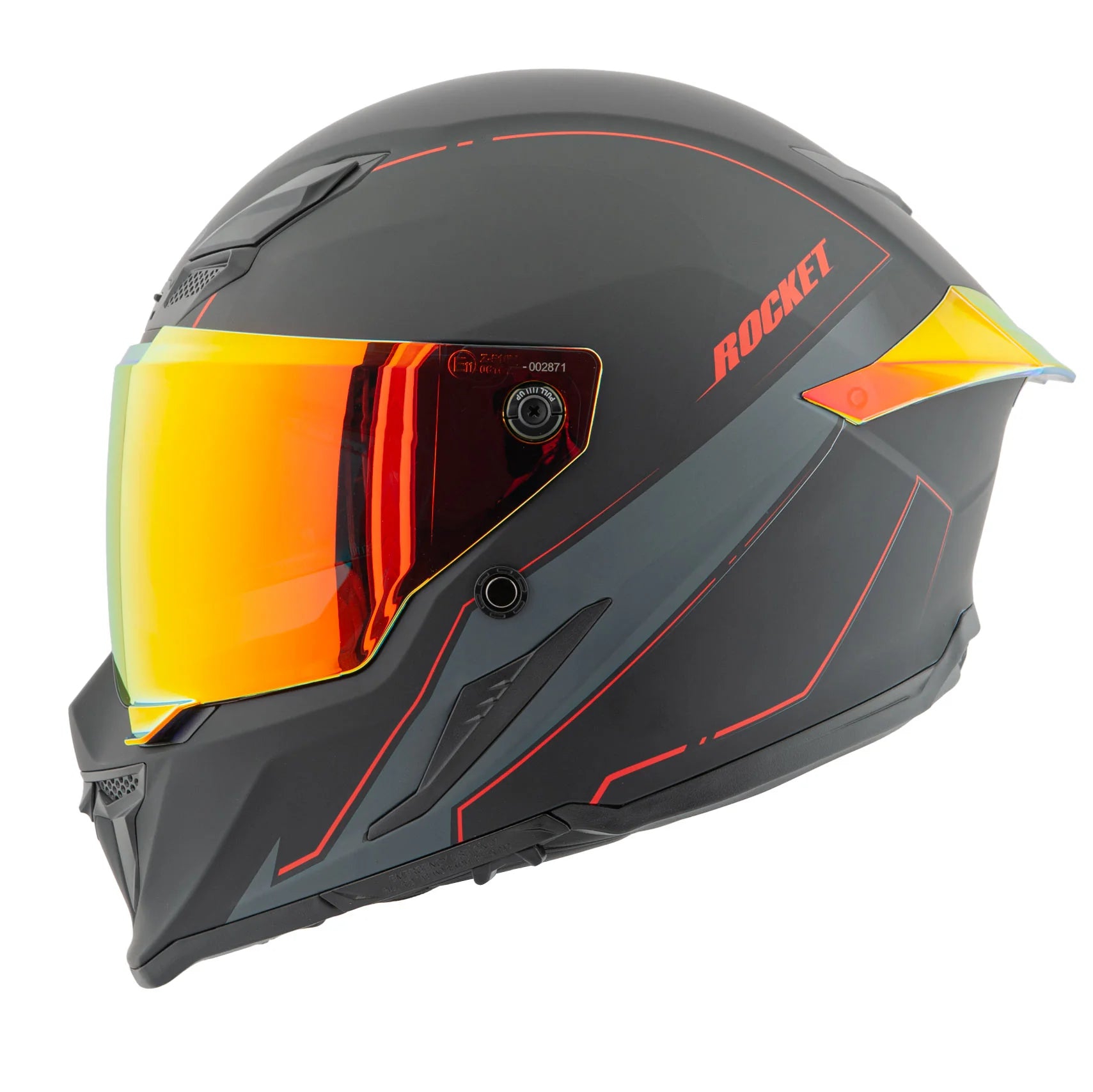 RKT 240 SERIES FULL FACE HELMET (Matte Black/Red) | Joe Rocket