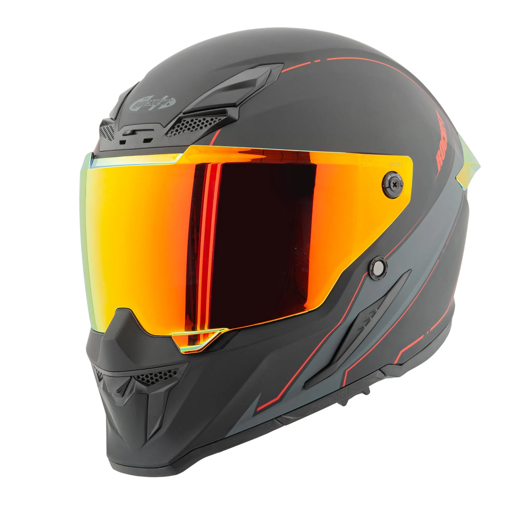 RKT 240 SERIES FULL FACE HELMET (Matte Black/Red) | Joe Rocket