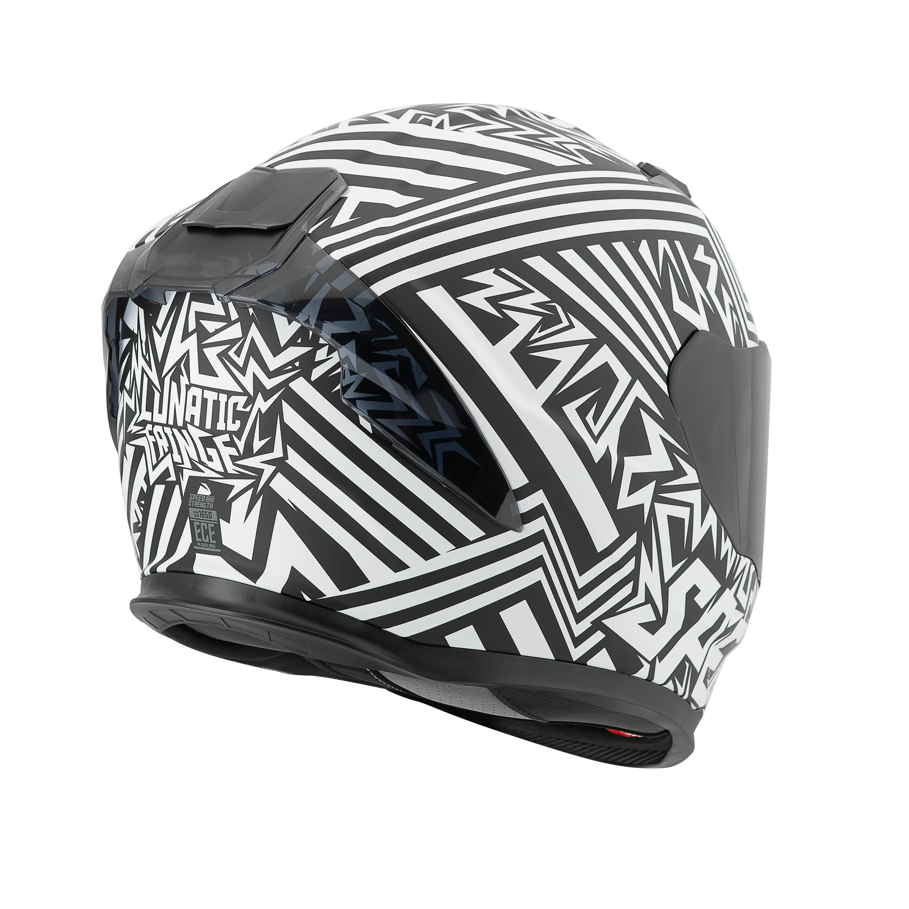 ADULT SS1650 LUNATIC FRINGE FULL FACE HELMET (Grey/Black) | Speed and Strength