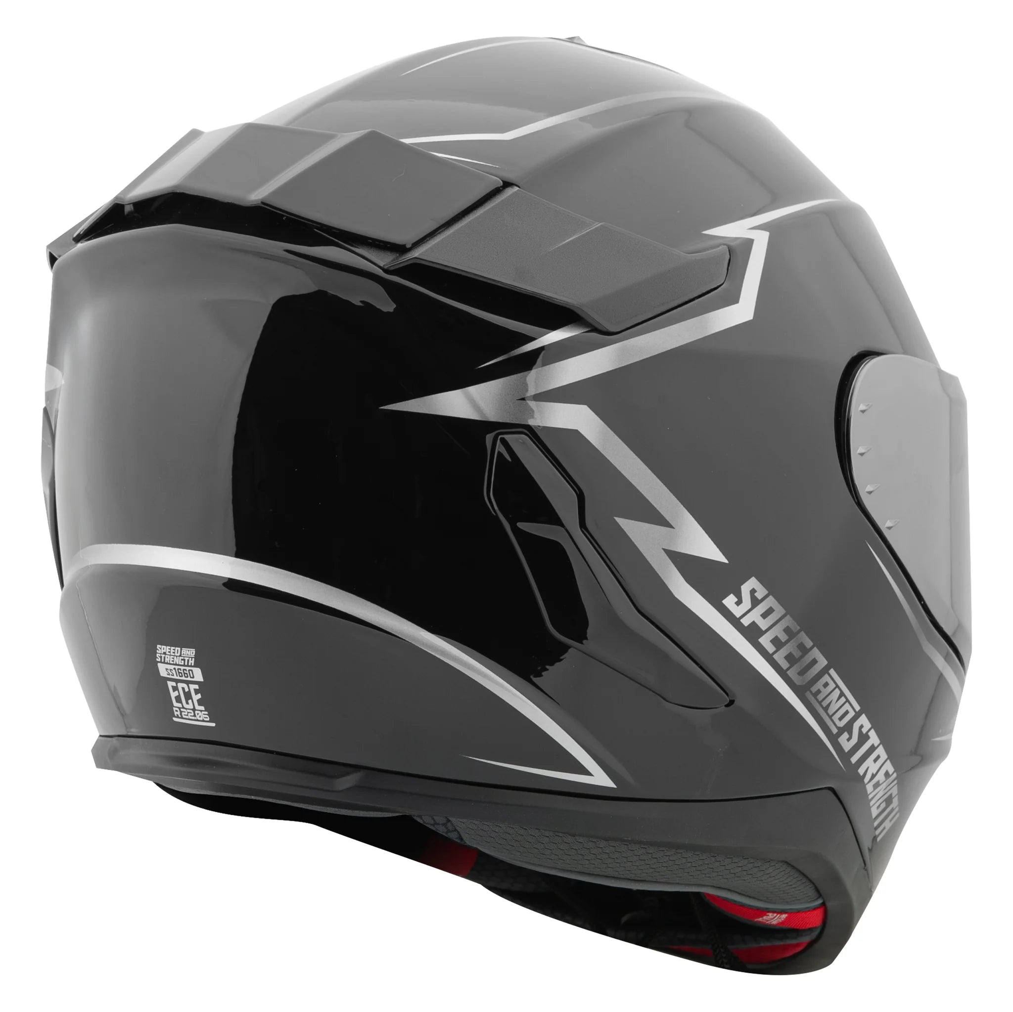 SS1660 CRUISE MISSILE FULL FACE HELMET (Gloss Silver) | SPEED & STRENGTH