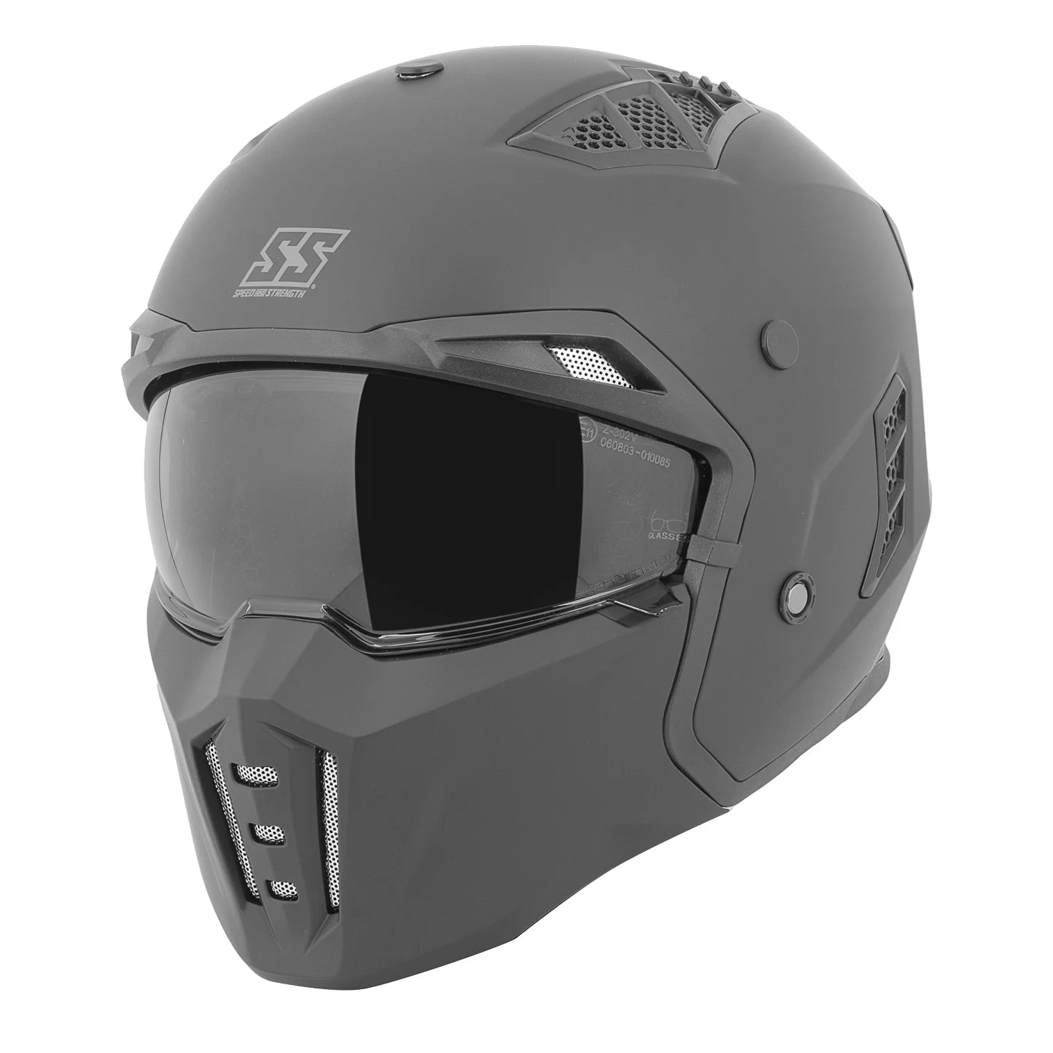 SS2450 SOLID OPEN FULL FACE HELMET (Matte Black) | SPEED & STRENGTH
