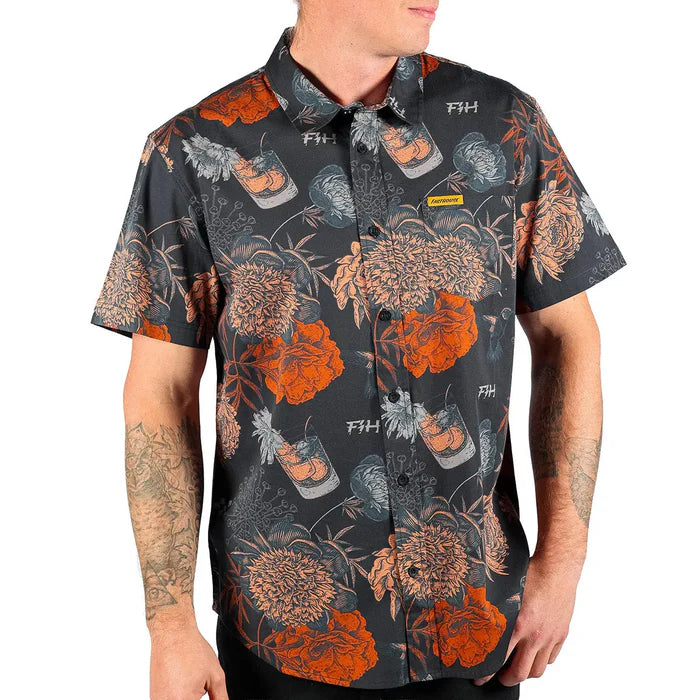 SCENE SS BUTTON UP SHIRT (Vintage Black) | FASTHOUSE