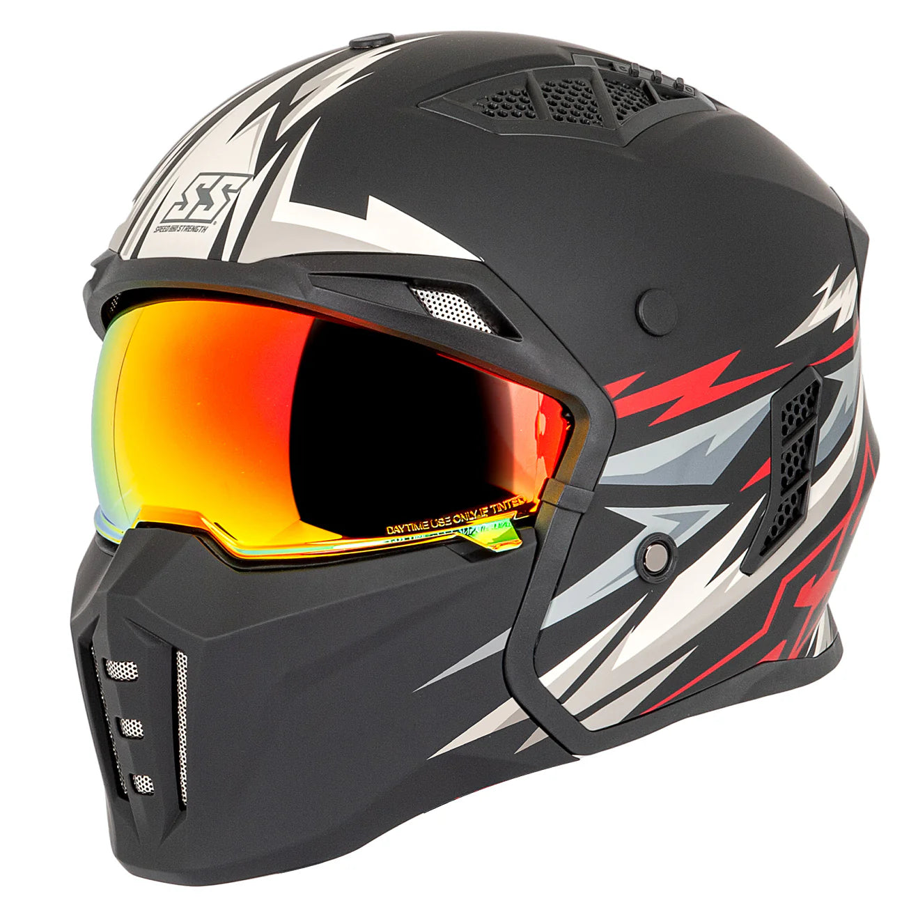 SS2450 OPEN FULL FACE HELMET (Matte Red/Sand) | SPEED & STRENGTH