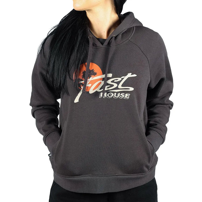 WOMENS SUNSET HOOD PULLOVER (Vintage Black) | FASTHOUSE