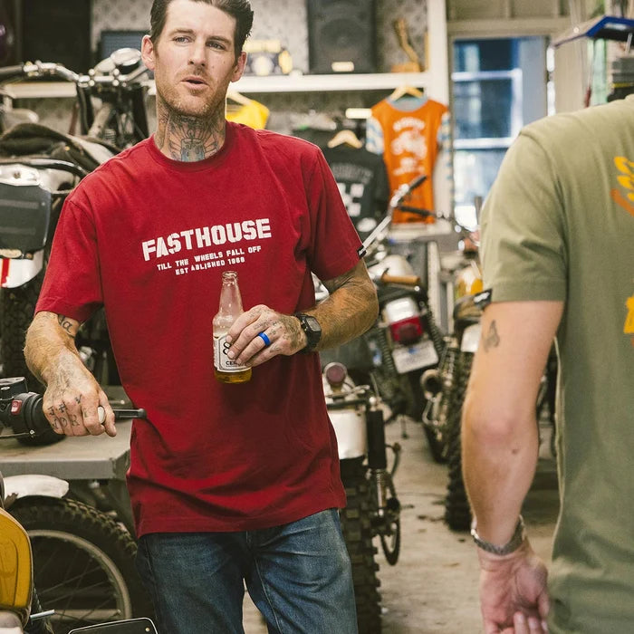 MEN'S TORN SS TEE (CARDINAL) | FASTHOUSE