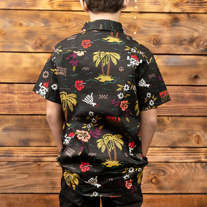 YOUTH TRIBE SS BUTTON-UP SHIRT (Black) | Fasthouse