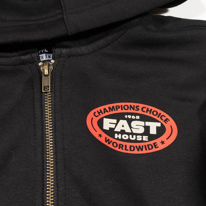 YOUTH PETROL HOODIE ZIP-UP (BLACK) | FASTHOUSE