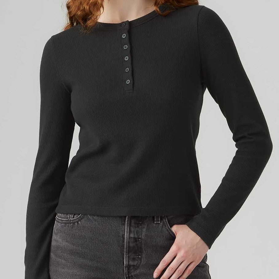 WOMEN'S DANA HENLEY LONG SLEEVE (Anthracite Night) | LEVI'S