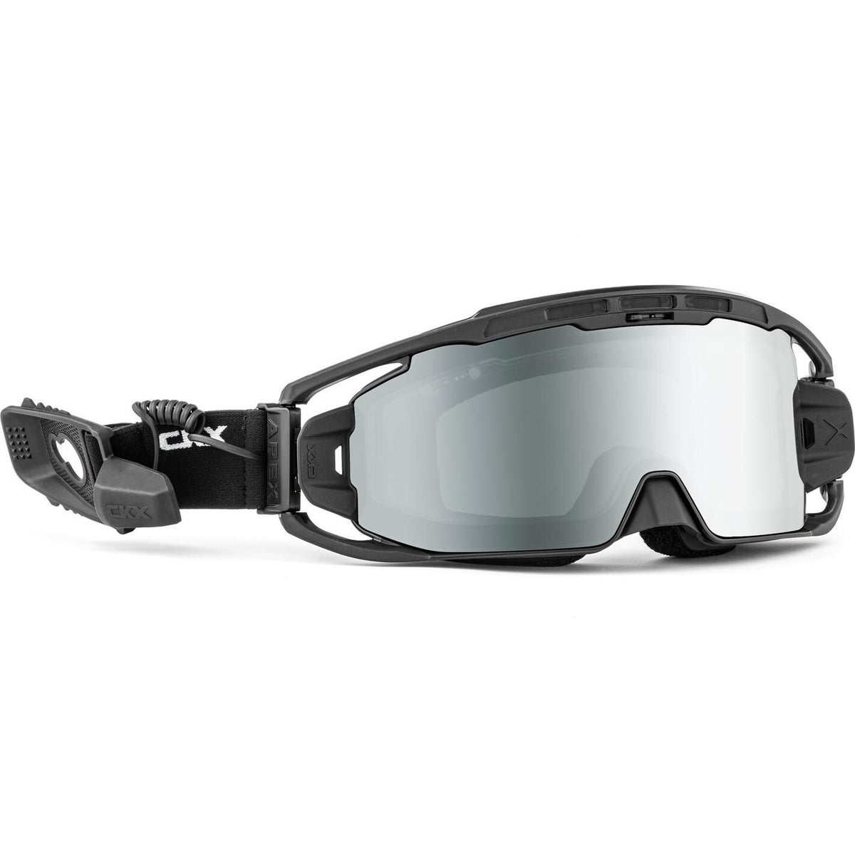 APEX ELECTRIC GOGGLES (MATTE BLACK-ELECTRIC SILVER MIRROR DOUBLE LENS) | CKX