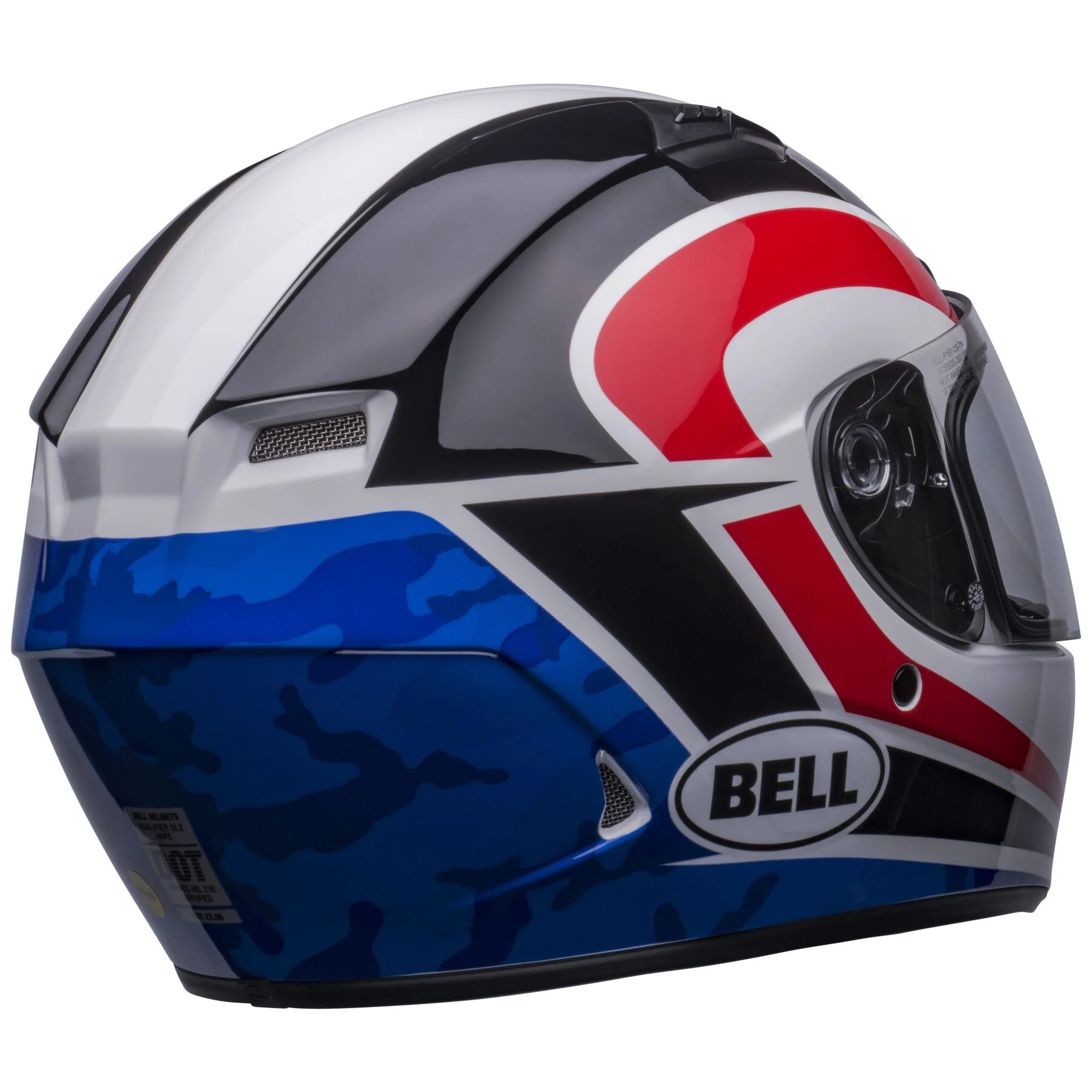 QUALIFIER DLX MIPS FULL FACE HELMET (White/Blue Camo) | BELL