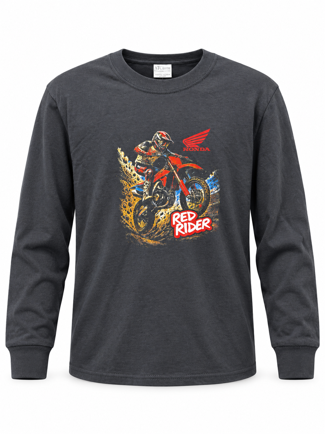 YOUTH LONG SLEEVE T-SHIRT (BLACK) | HONDA