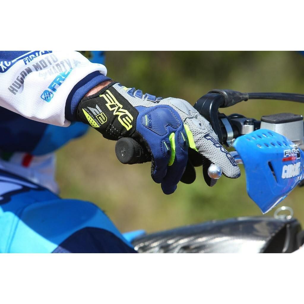 E-2 OFFROAD GLOVES (Grey/Yellow/Navy) | FIVE