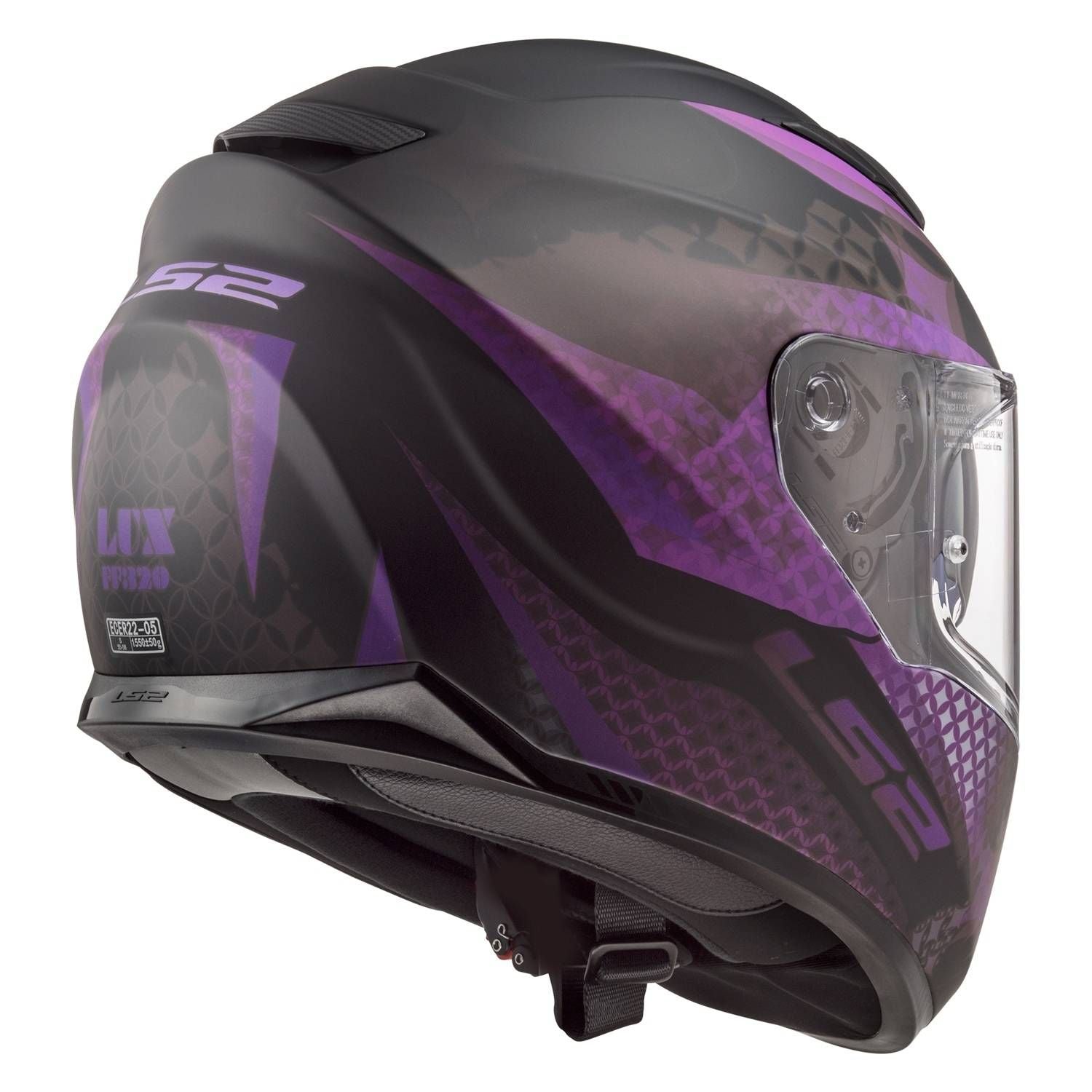 STREAM FULL FACE HELMET LUX (Matte Black/Pink) | LS2