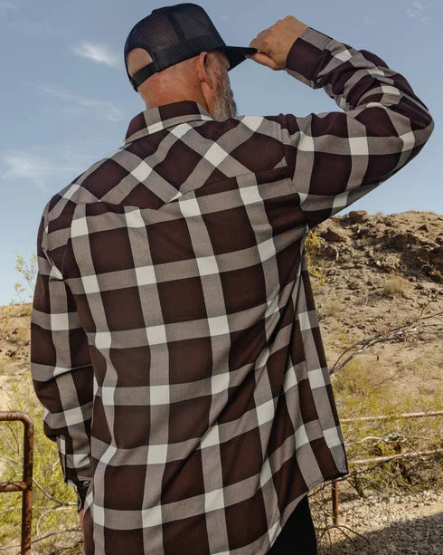 MEN'S ROUGHRIDER FLANNEL (Brown/White) | DIXXON