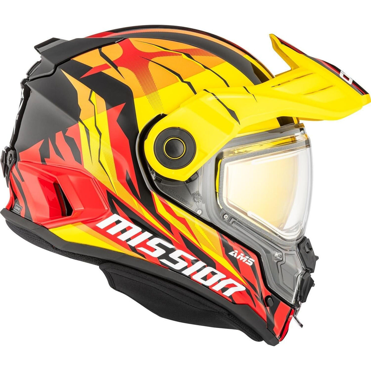 MISSION DL CLAW HELMET (GLOSS YELLOW/ORANGE/RED) | CKX