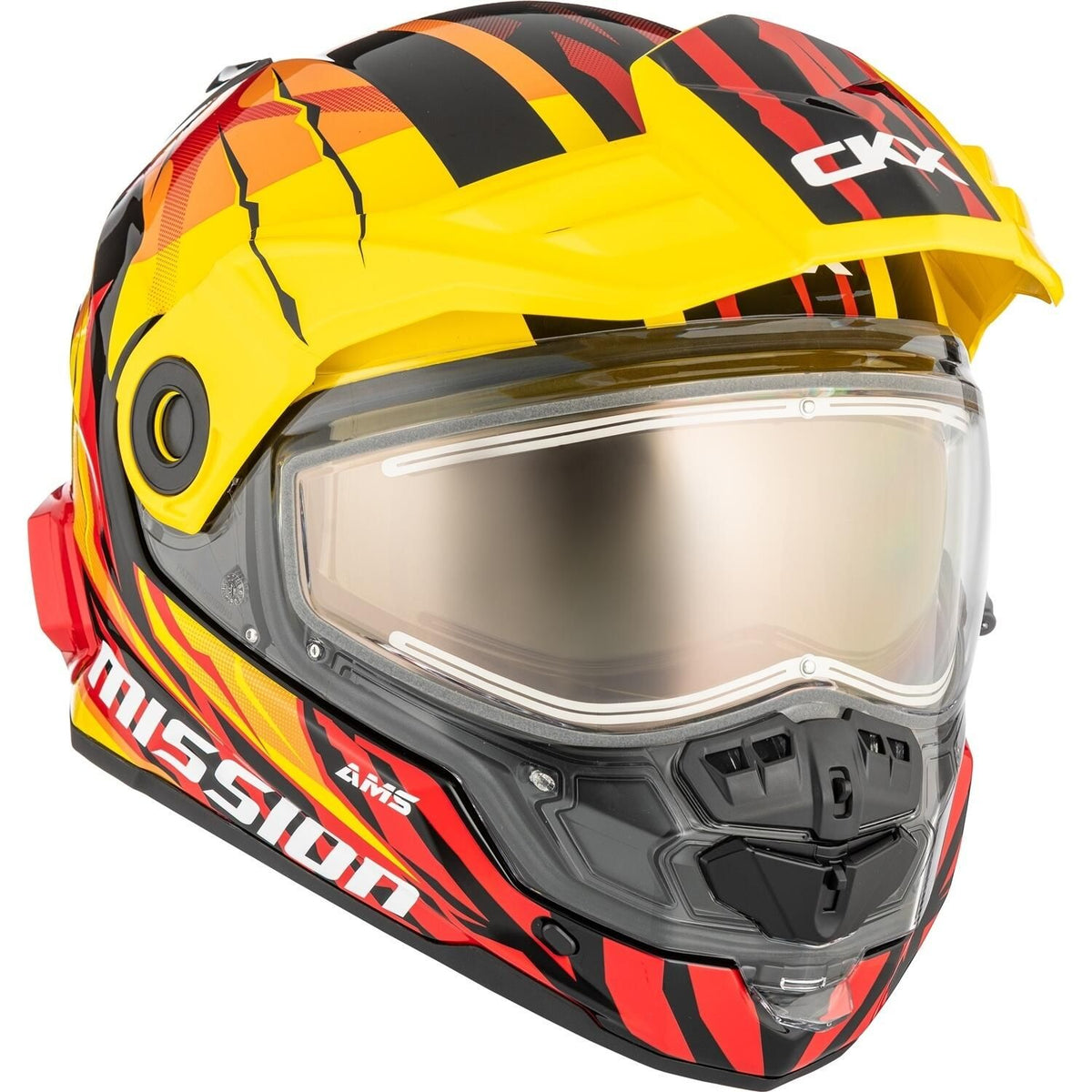 MISSION DL CLAW HELMET (GLOSS YELLOW/ORANGE/RED) | CKX