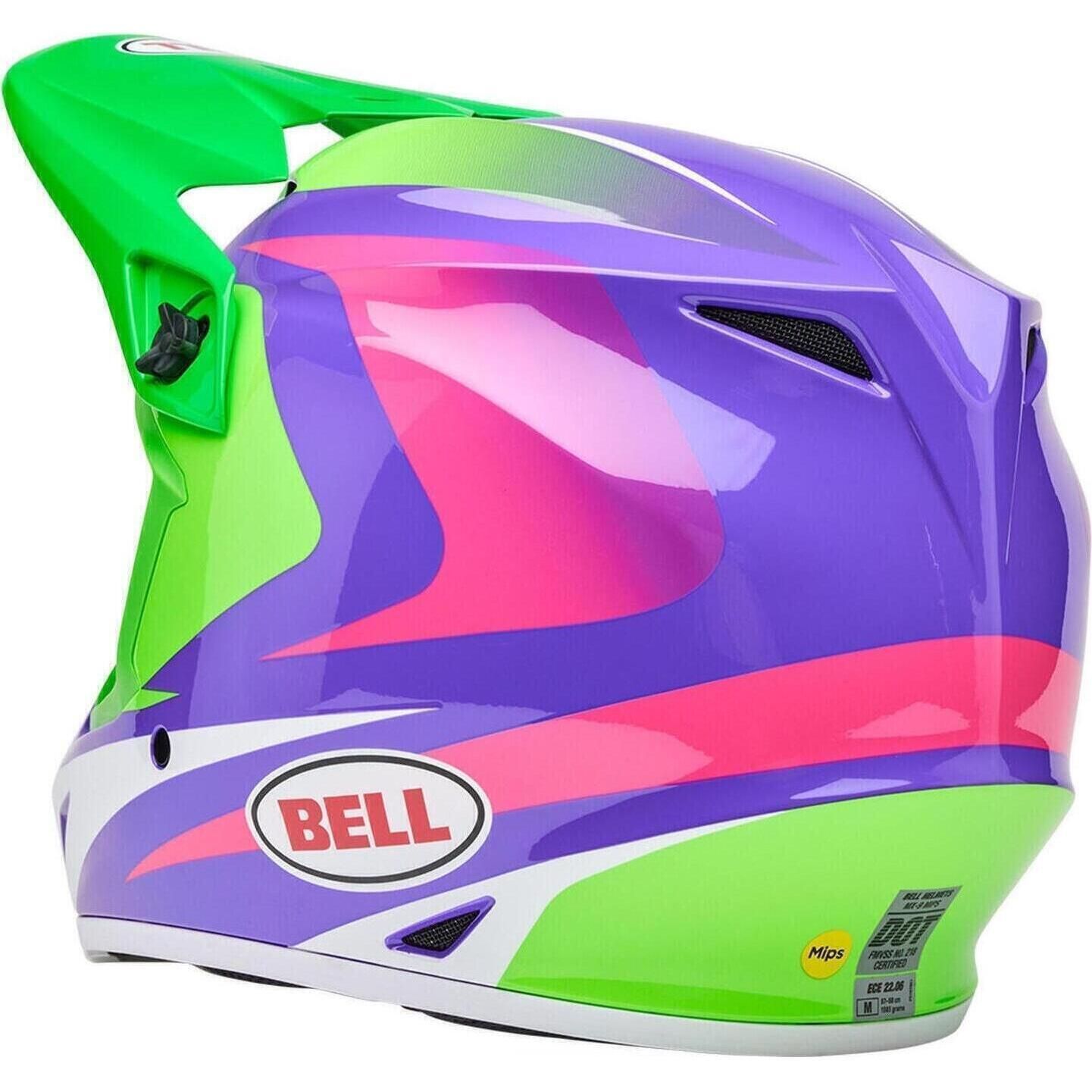 MX-9 MIPS JACKAL HI-VIS (Green/Purple) | BELL