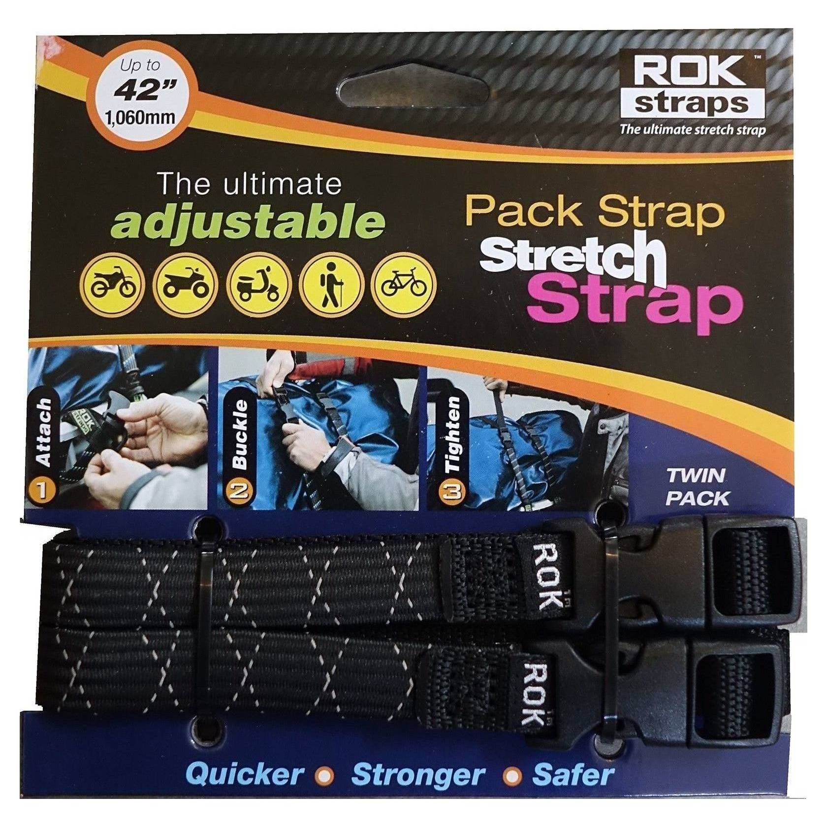 ROK STRAP 5/8 X42" BLK REFLEC