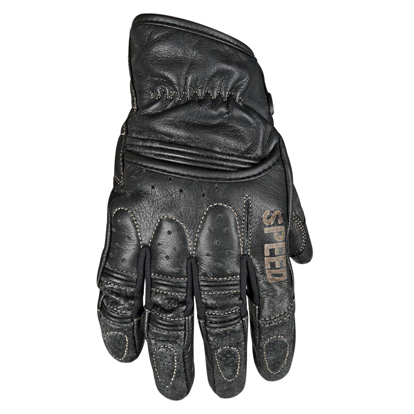 RUST AND REDEMPTION LEATHER GLOVES (Black) | Speed and Strength