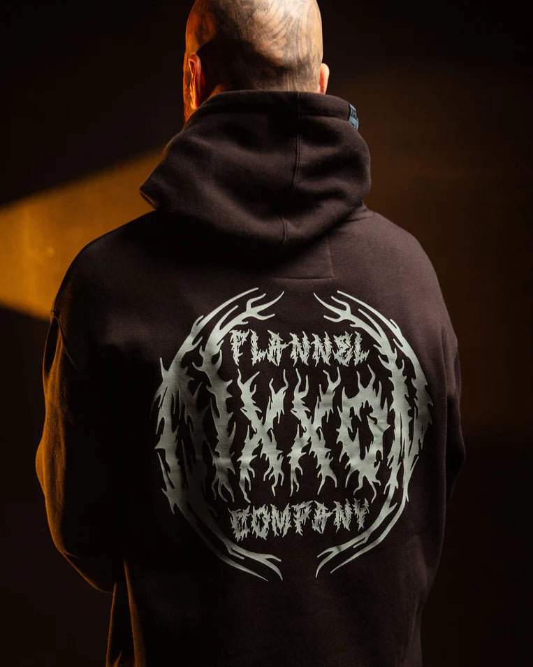 MEN'S WITCHING HOUR HOODIE (Black/Blue) | DIXXON, featuring logo on back, ideal for casual style and warmth.