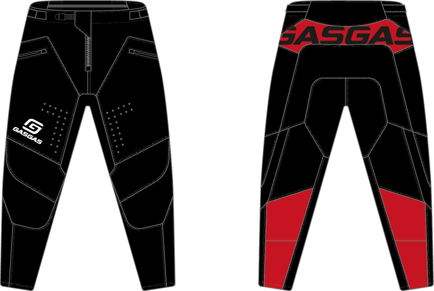 MEN'S TECH PANTS (Black/Red) | GasGas