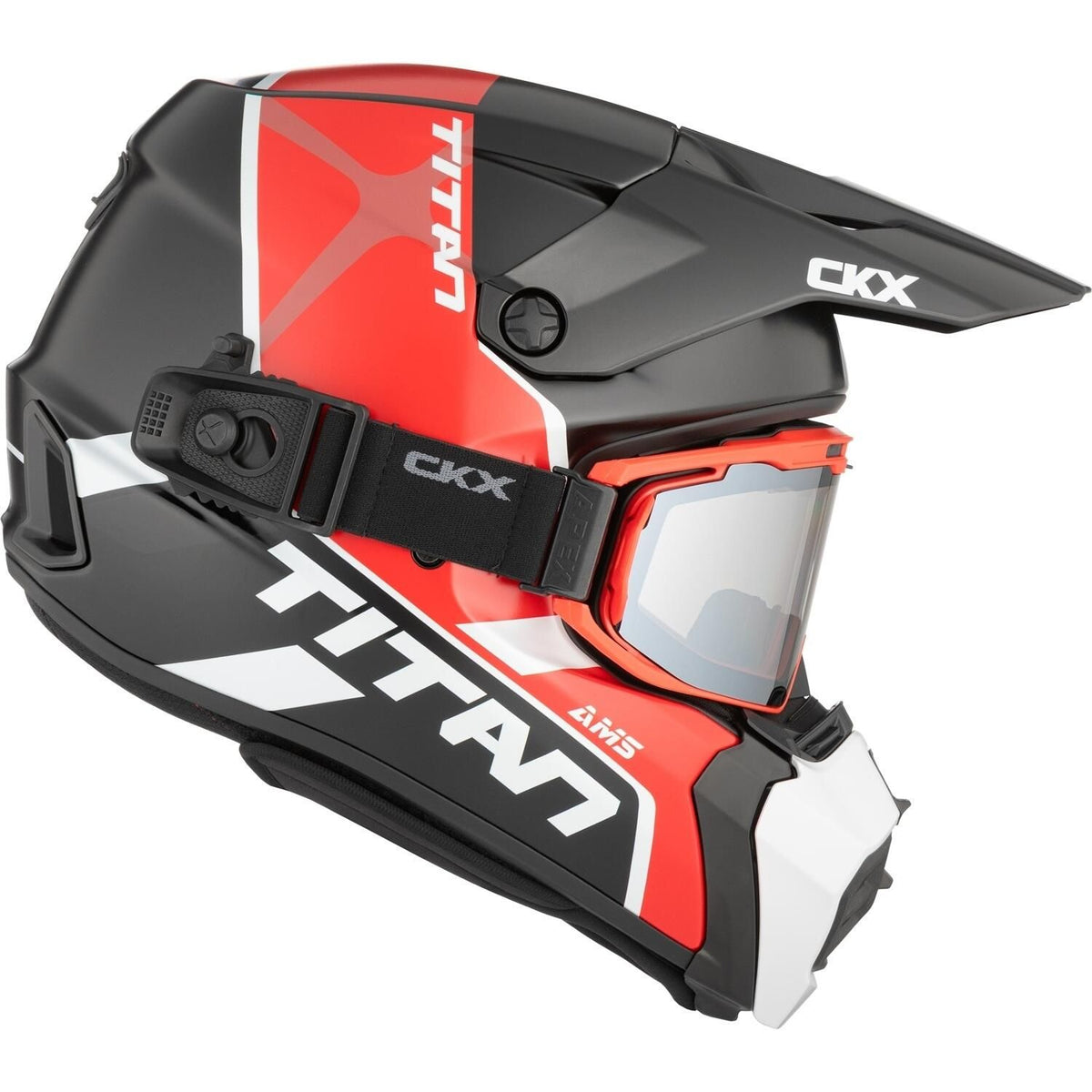 TITAN AMS DOUBLE LENS CONROD HELMET (MATTE RED) | CKX