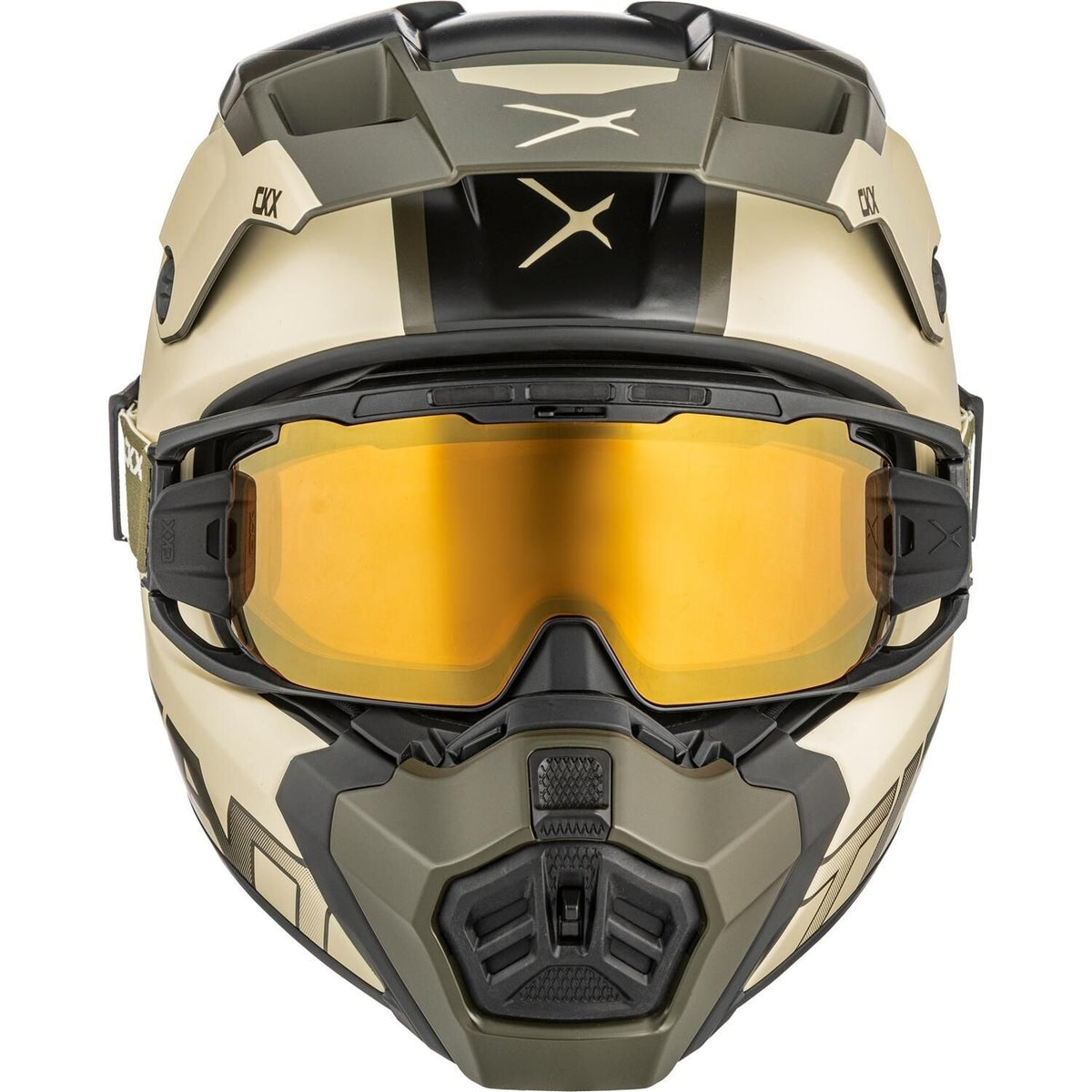 TITAN AMS DOUBLE LENS NUNAVUT HELMET (MATTE BEIGE/GREEN) | CKX
