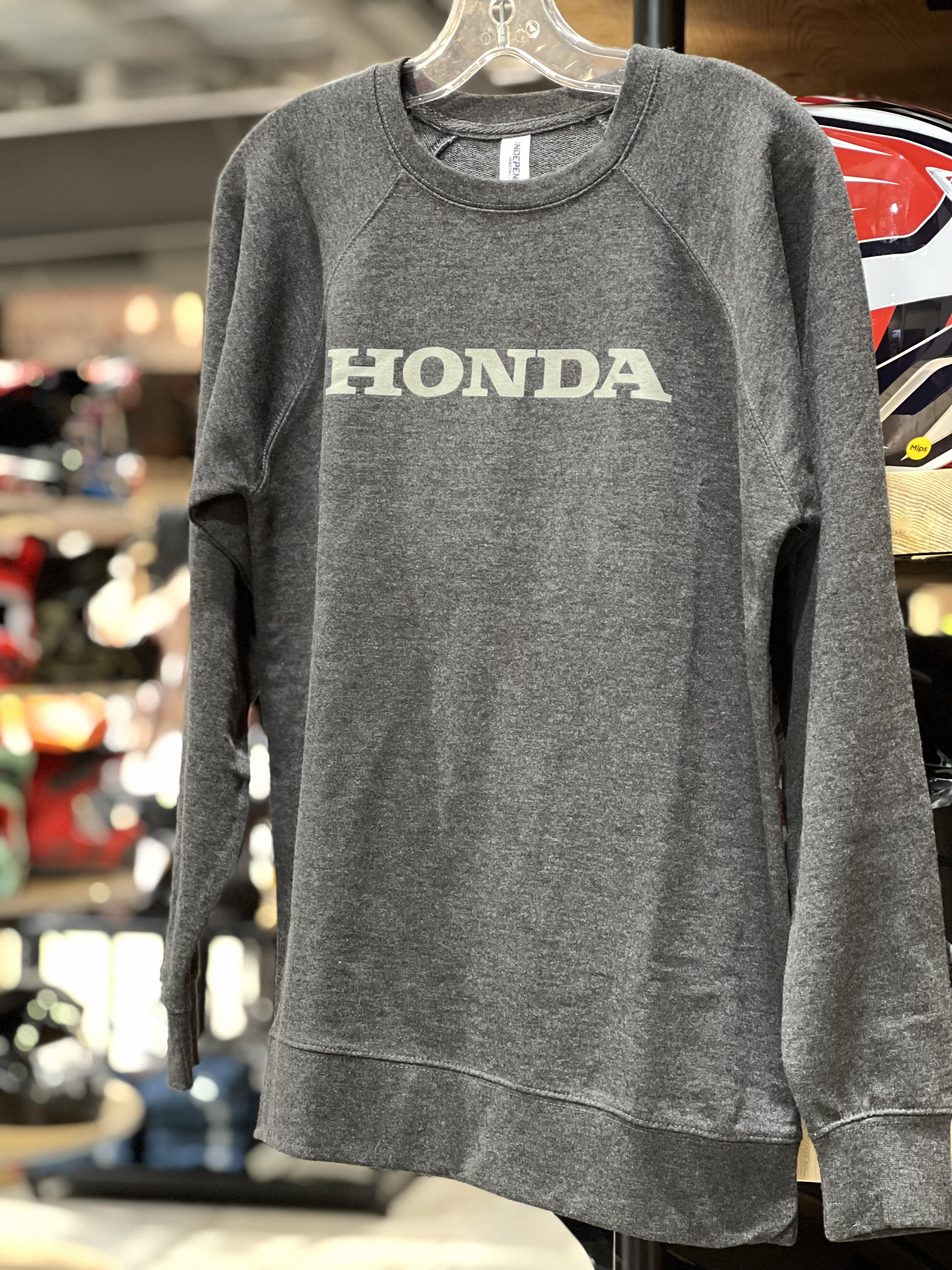 UNISEX LIGHTWEIGHT CREW SWEATER (GREY) | Honda