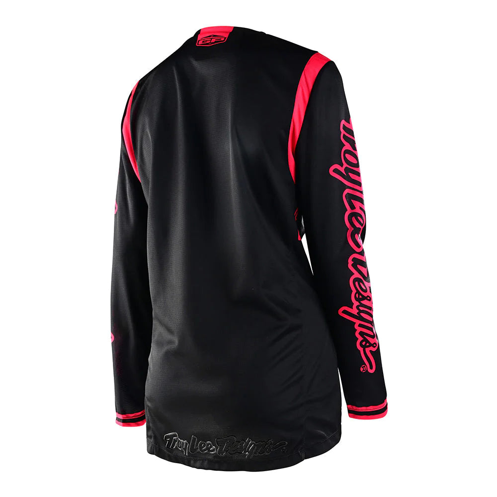 WOMENS GP JERSEY (MONO BLACK/ FLO RED) | TLD