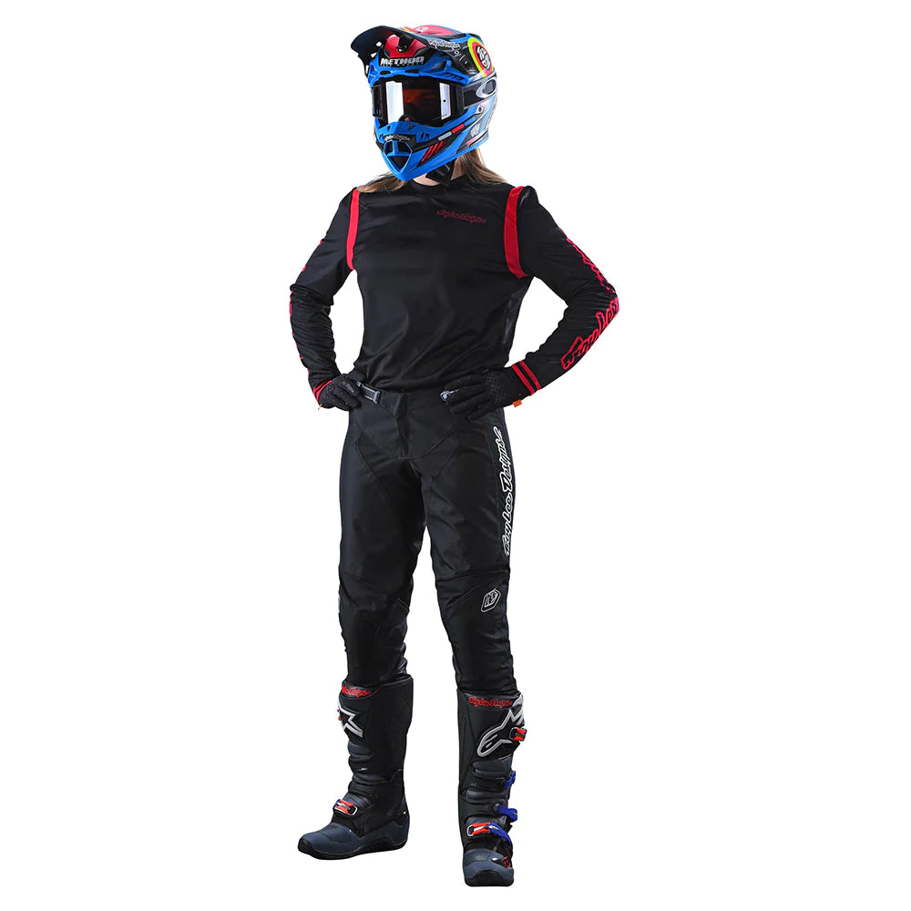 WOMENS GP JERSEY (MONO BLACK/ FLO RED) | TLD