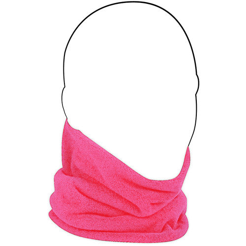 NECK GAITER, MICROFLEECE, HOT PINK REVER