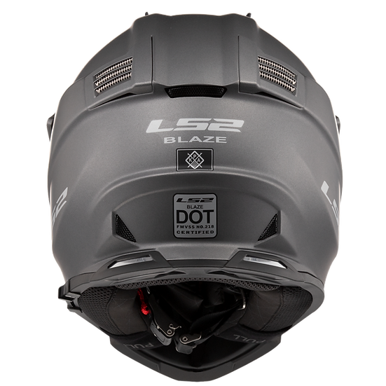 BLAZE HELMET (Solid Matte Titanium) | LS2