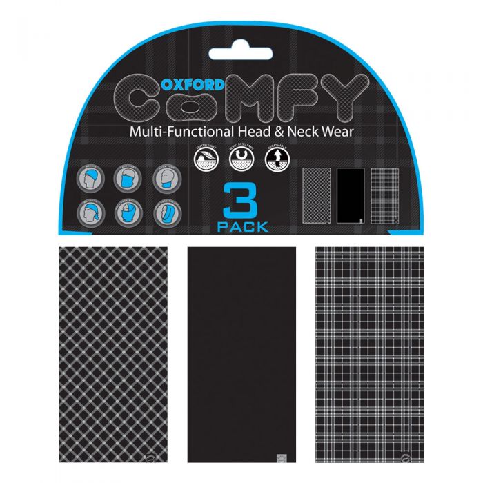 COMFY BK&WH TARTAN QTY3 OXFORD