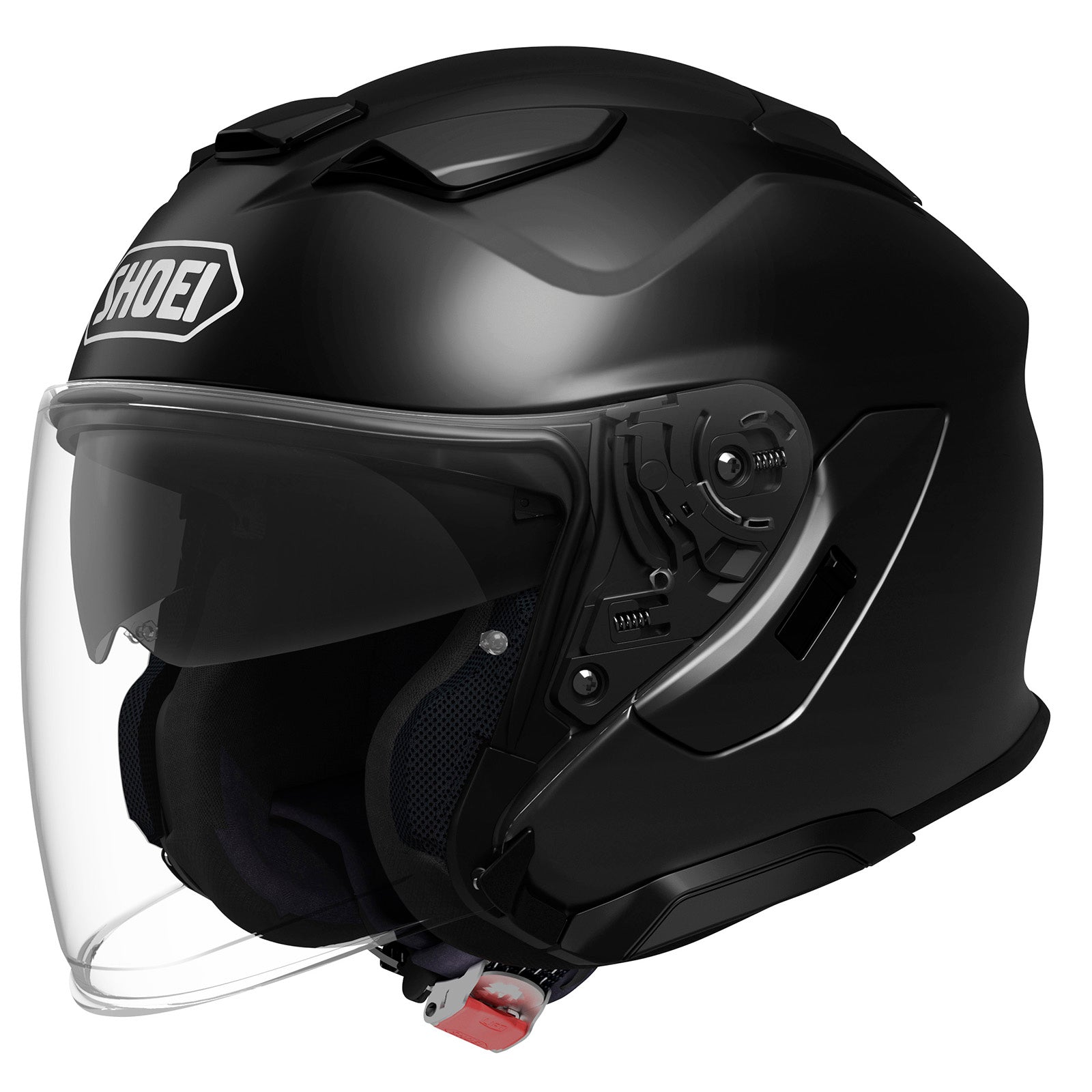 J-CRUISE 3 OPEN FACE HELMET (Black) | SHOEI side view showcasing premium design and features.