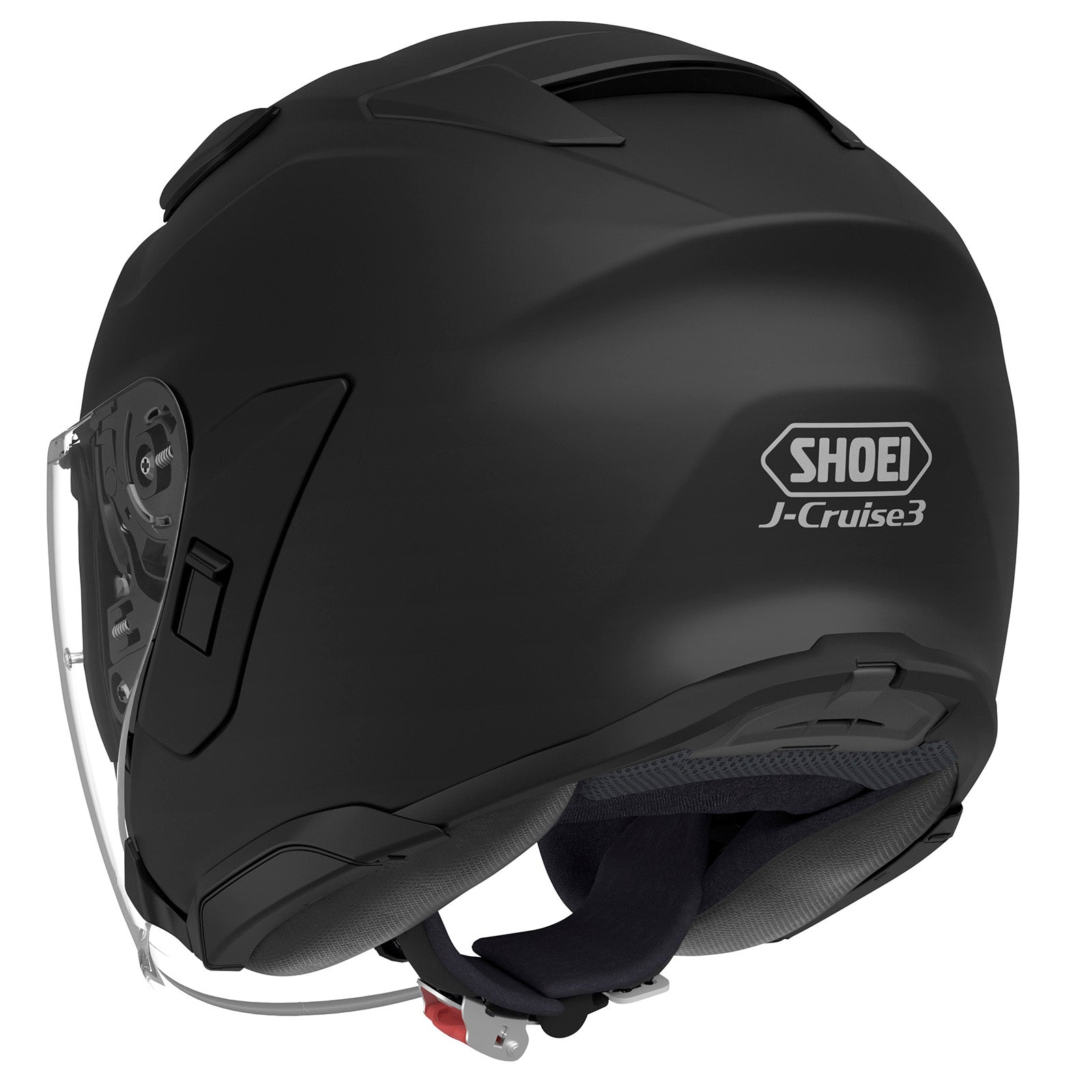 J-CRUISE 3 OPEN FACE HELMET (Matte Black) | SHOEI, featuring a sleek design and premium safety specifications.