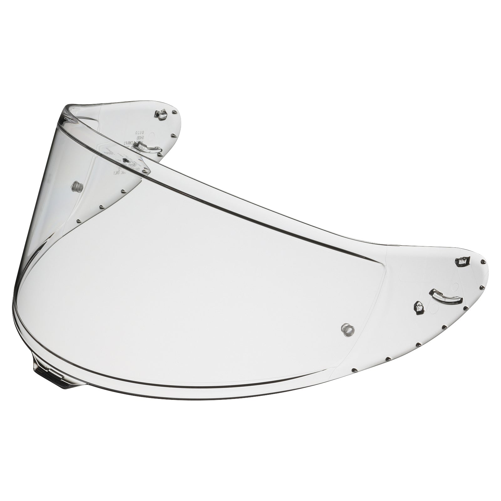 CWR-F2 SHIELD W/PINS CLEAR, Pinlock ready face shield for SHOEI RF-1400 and X-Fifteen helmets.