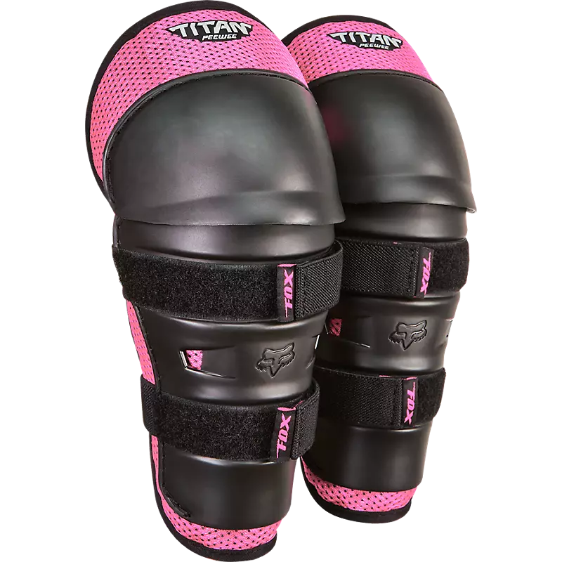 PEEWEE TITAN KNEE/SHIN GRD [BLK/PNK] | Fox Racing