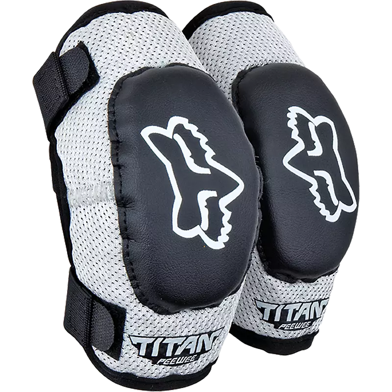 PEEWEE TITAN ELBOW GUARD (Black/Silver) | Fox Racing