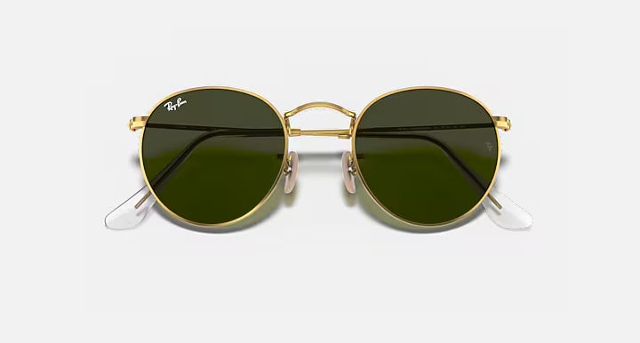 ROUND METAL SUNGLASSES (ARISTA WITH GREEN LENS) | RAYBAN