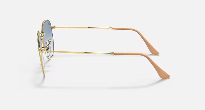 HEXAGONAL SUNGLASSES (ARISTA WITH BLUE LENS) | RAYBAN