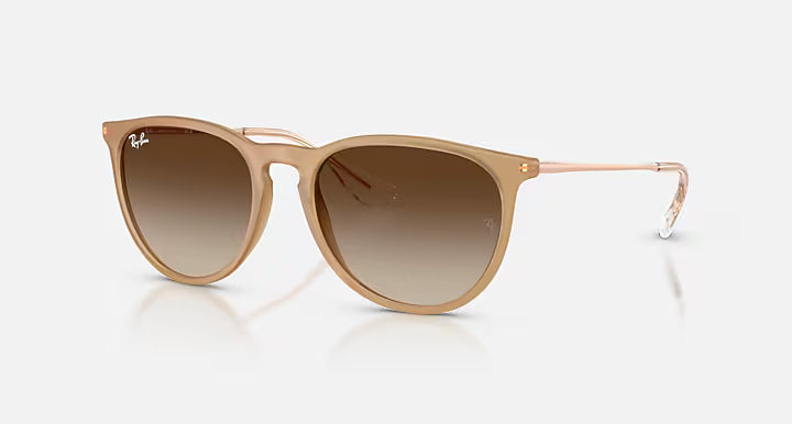 ERIKA RUBBER SUNGLASSES (BEIGE WITH BROWN LENS) | RAYBAN