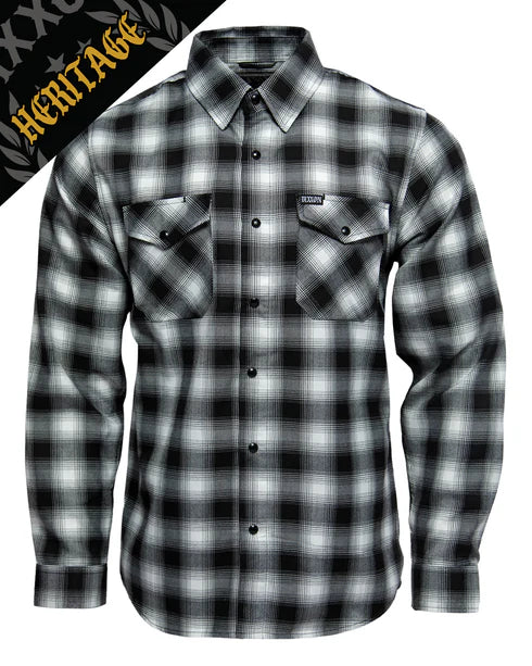 MEN'S CRENSHAW HERITAGE FLANNEL (Black/White) | DIXXON