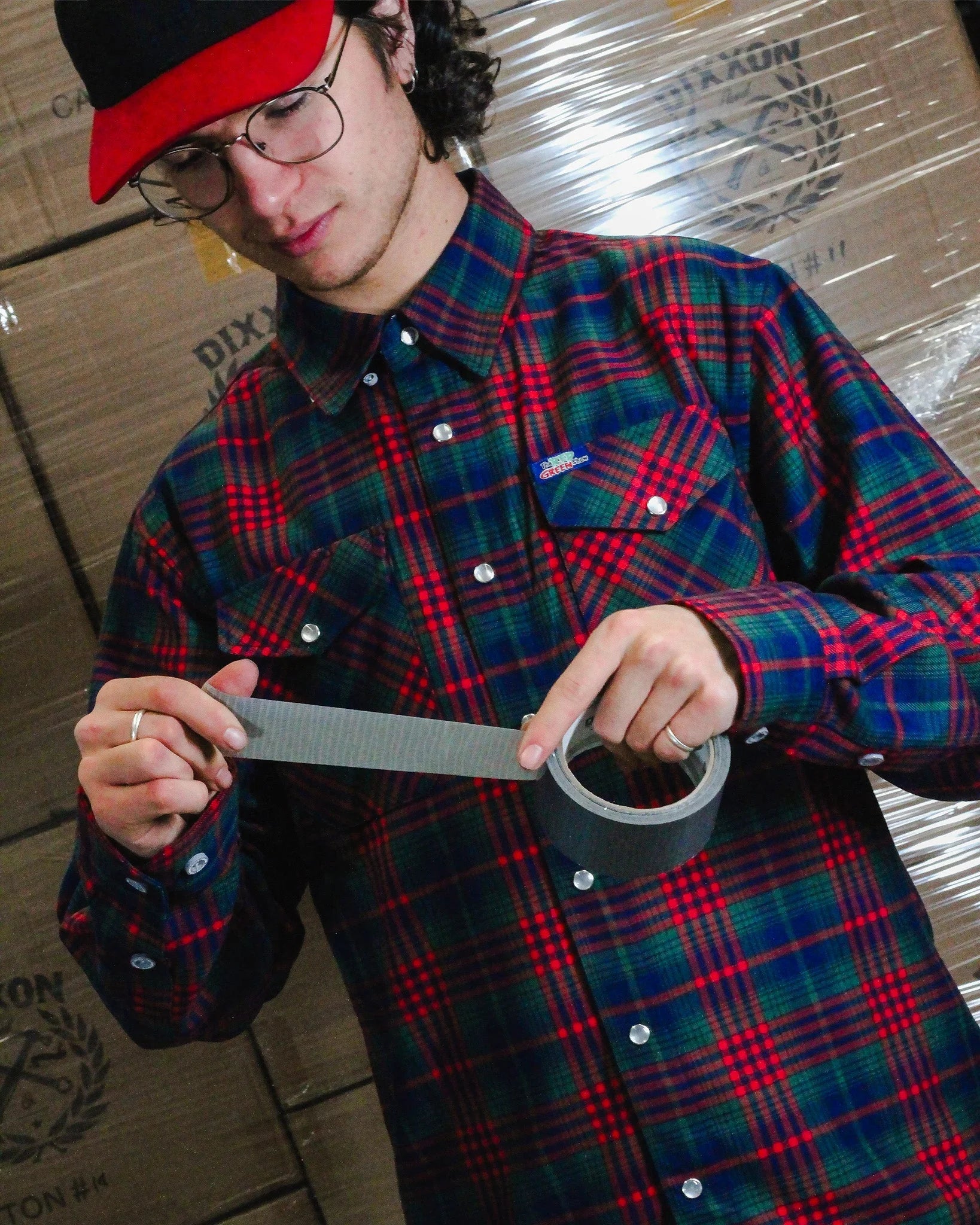 MEN'S RED/GREEN FLANNEL | Dixxon