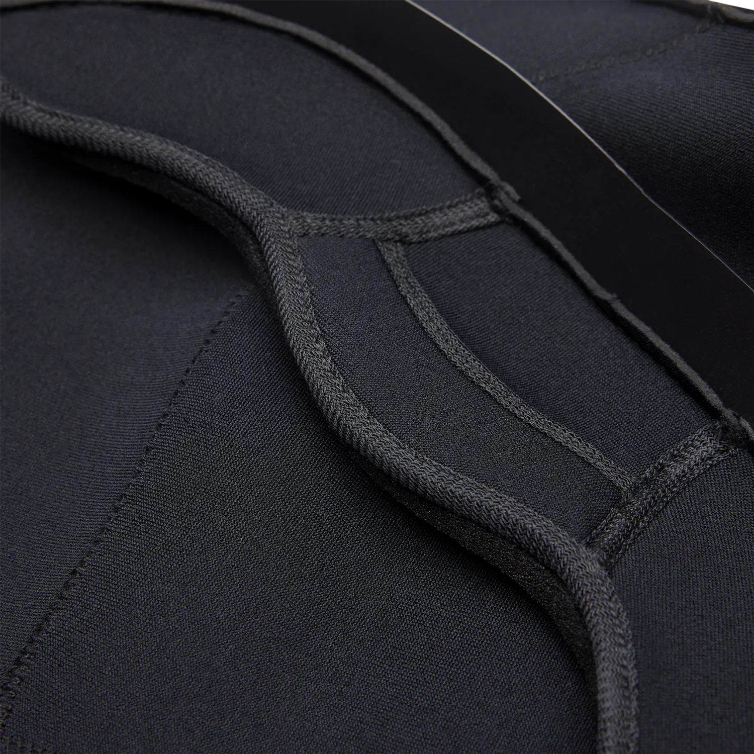Close-up of the fabric details of the V1 COLD WEATHER KIT (Black) | FOX RACING showing stitching and texture.