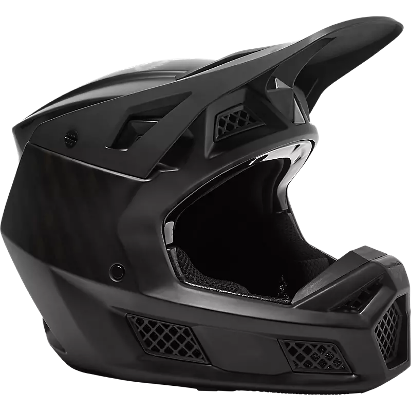 ADULT V3 CARBON SOLID HELMET (Matte Black) | Fox Racing