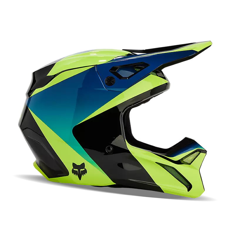 ADULT V1 STREAK HELMET (Black/Yellow) | Fox